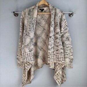 H&M ivory gray marbled‎ chunky open cardigan woman’s size Xs